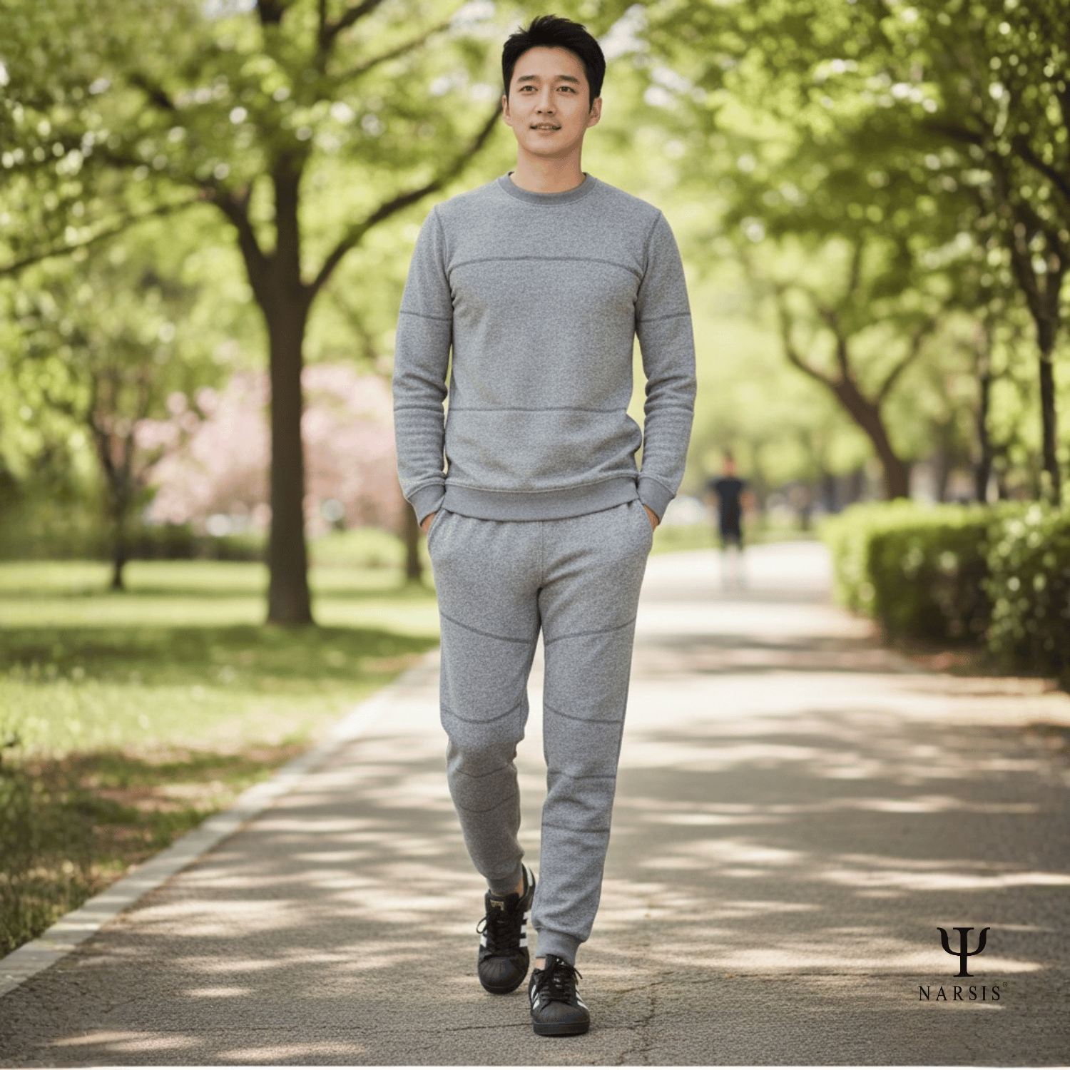 BỘ NAM THU ĐÔNG E5022 NARSIS CHẤT LIỆU THOÁNG MÁT, DỄ CHỊU, THOẢI MÁI CẢ NGÀY, DỄ VẬN ĐỘNG