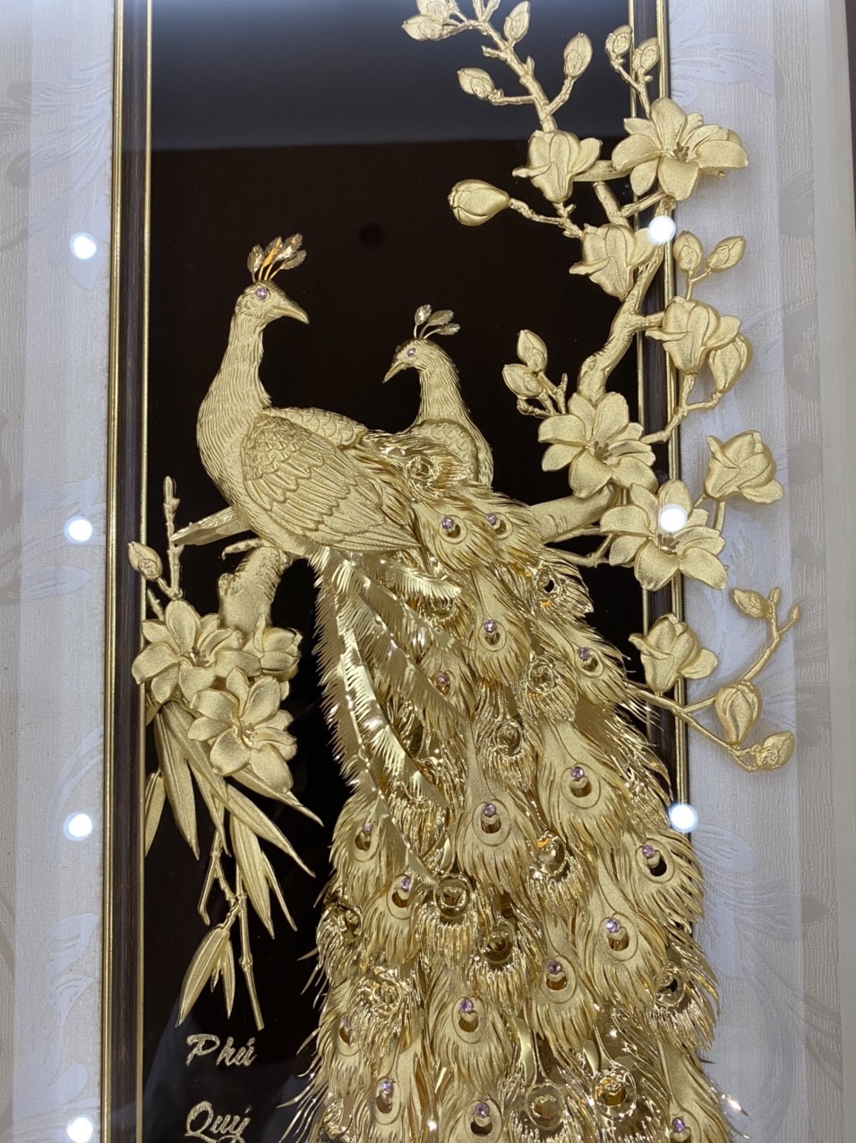 Tranh phú quý cát tường mạ vàng 24k KT 54CM X 32CM _thumbnail_2