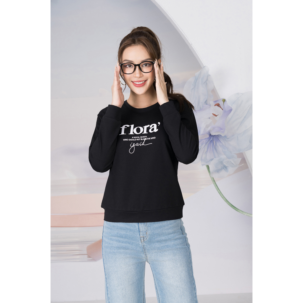 Áo nỉ nữ tay dài bo gấu - áo nỉ da cá thu đông - LOZA LT001_thumbnail_1