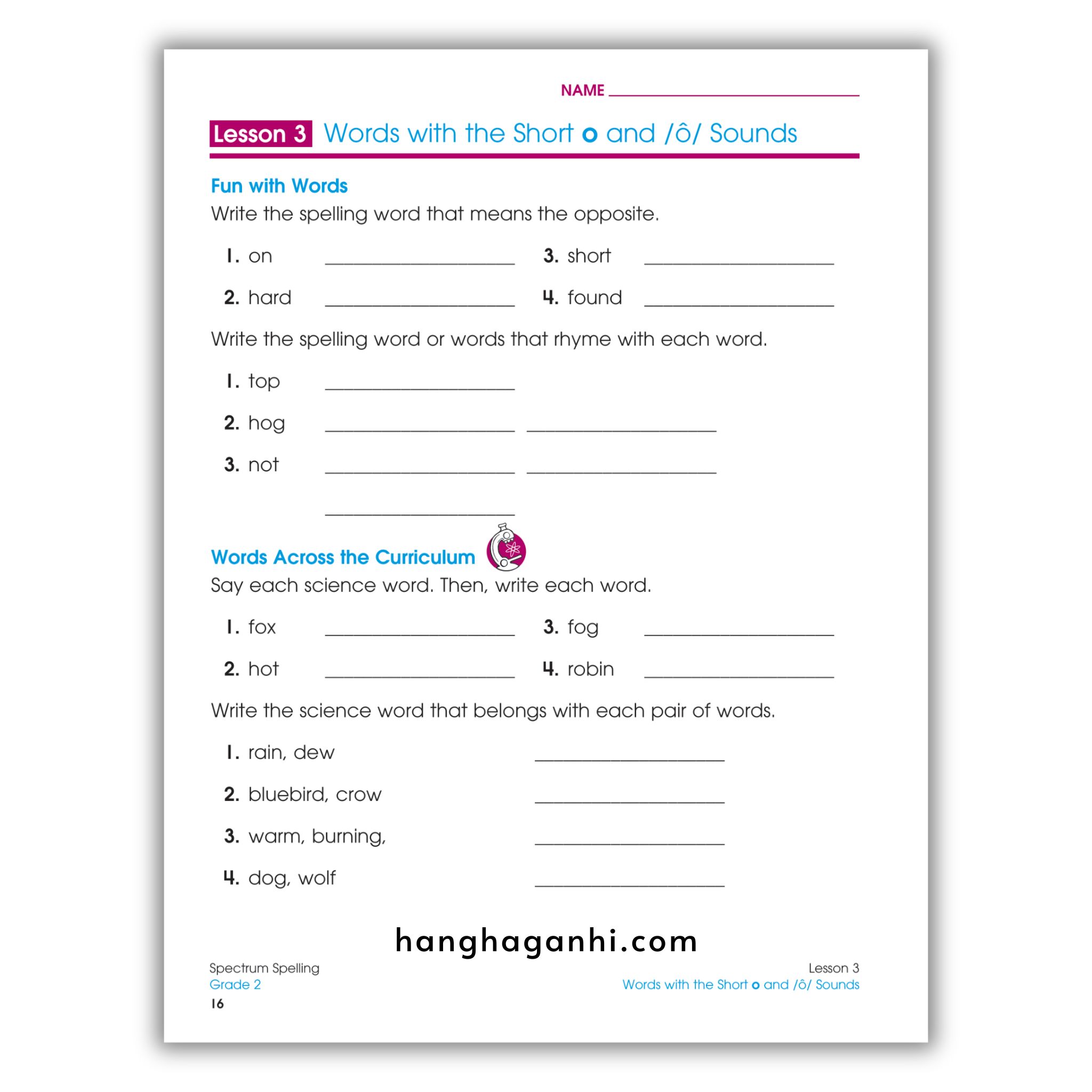 Sách Spectrum Spelling Workbook Grade 2_thumbnail_9