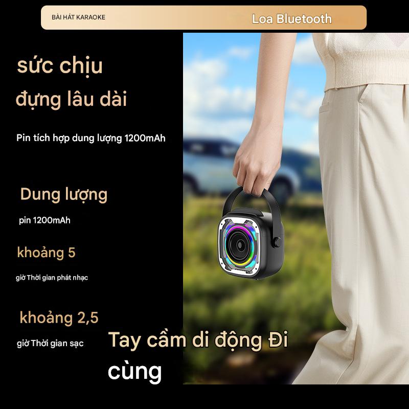 LOA SIÊU TRẦM NHỎ GỌN V11 KÈM 2 MIC KẾT NỐI BLUETOOTH_thumbnail_3