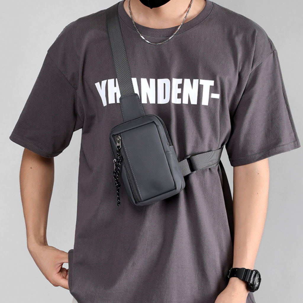 HUBO Mini Chest Bag Oxford Handbag Travel Phone Bags For Men_thumbnail_4