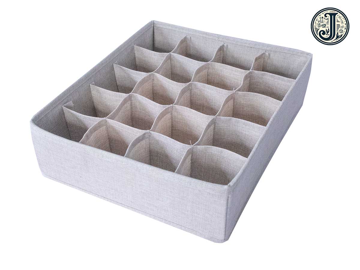 Khay đựng 20 ô Be đồ lót, quần tất chia ngăn gấp gọn J18B_thumbnail_1