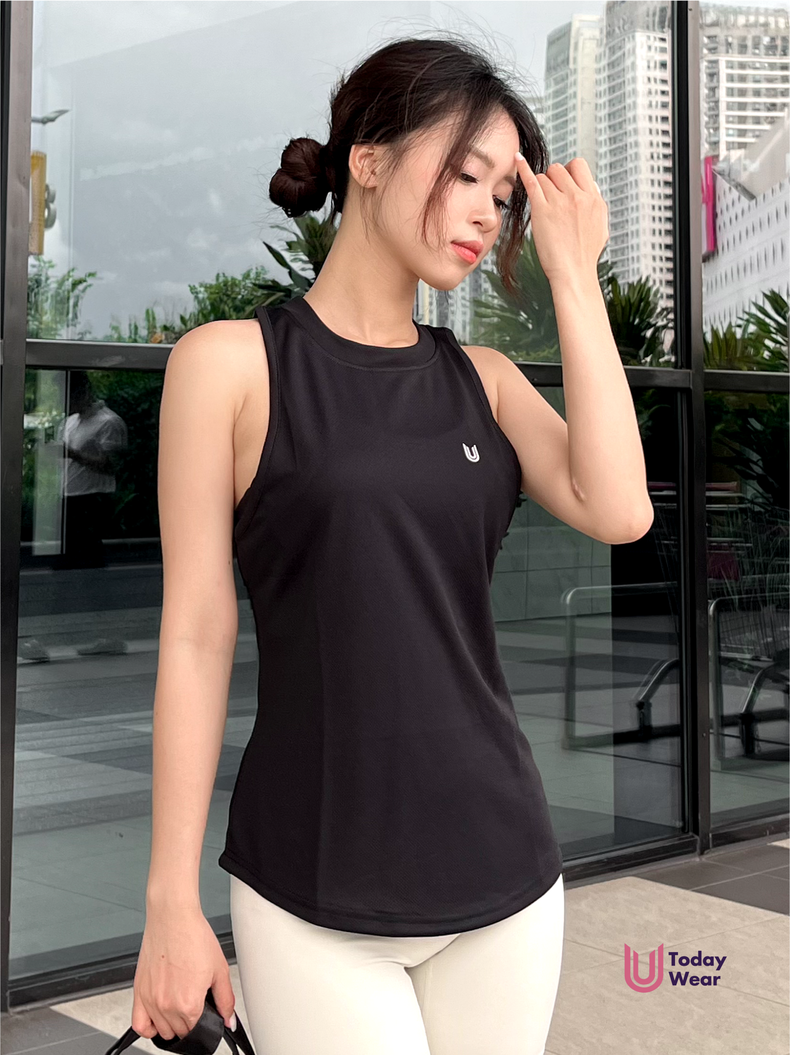 Áo thể thao Basic Tank Top ba lỗ nữ khoác ngoài