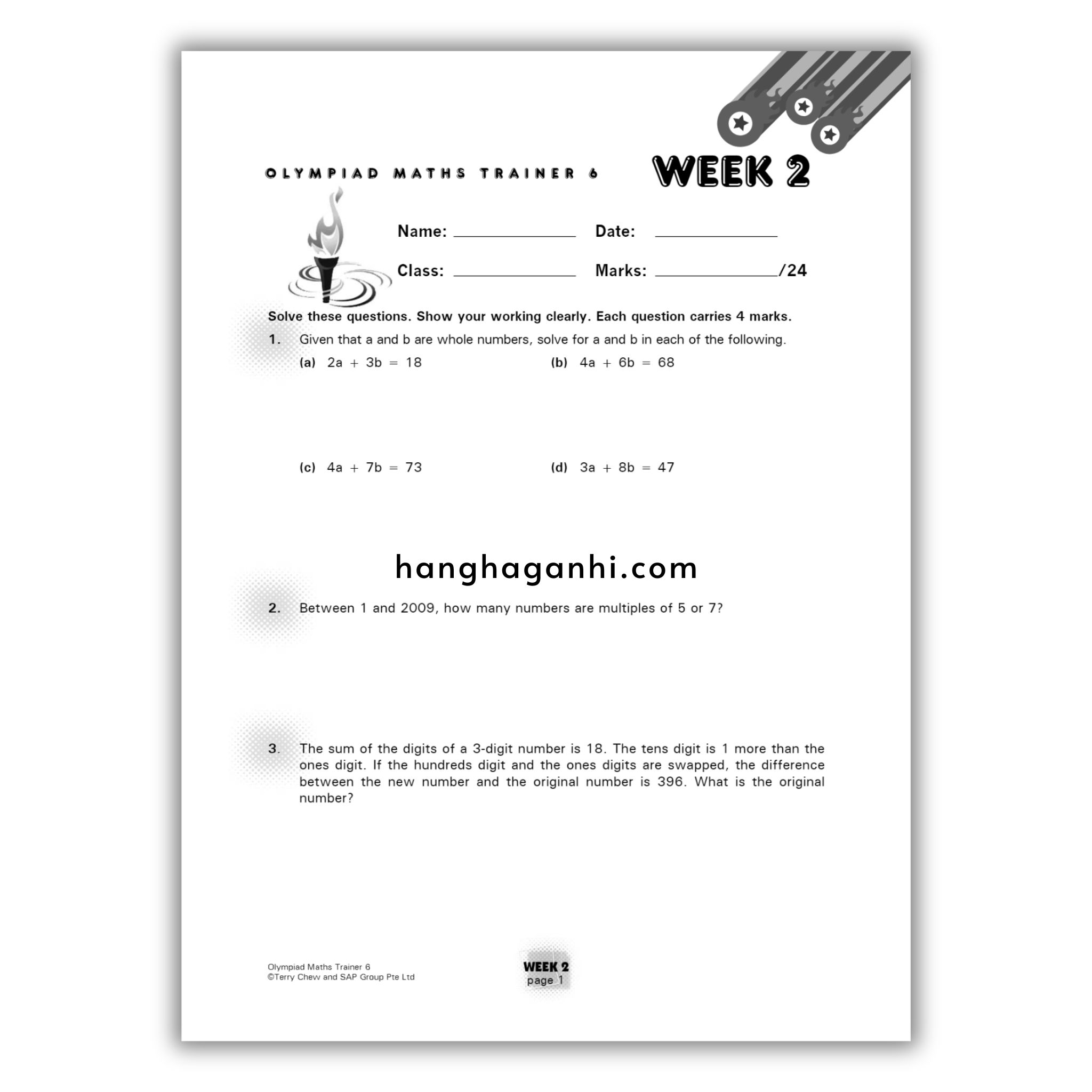 Olympiad Maths Trainer level 6- Sách Toán Tiếng Anh Singapore cho bé lớp 6_thumbnail_7