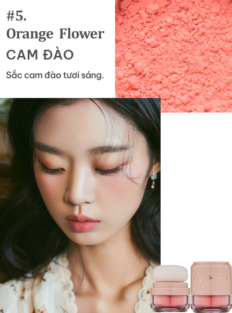 HOPE GIRL 3D POWDER BLUSHER - Phấn Má Hồng 3D Tự Nhiên Bền Màu Mịn Lì - Chiết Xuất Nguyên Liệu Thiên Nhiên Từ Jeju & Bột Thạch Anh Tím - 5g - [HG003]_thumbnail_8