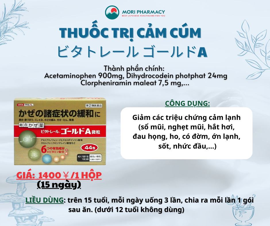 Thuốc Cảm Cúm Tổng Hợp ( 44 gói)