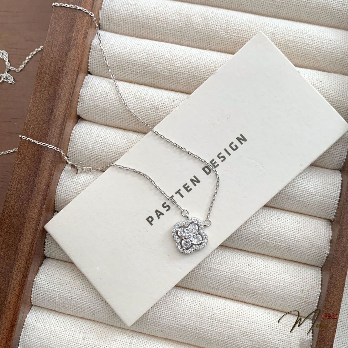 D286 - Dây chuyền Cỏ 4 lá kép pha lê_thumbnail_1