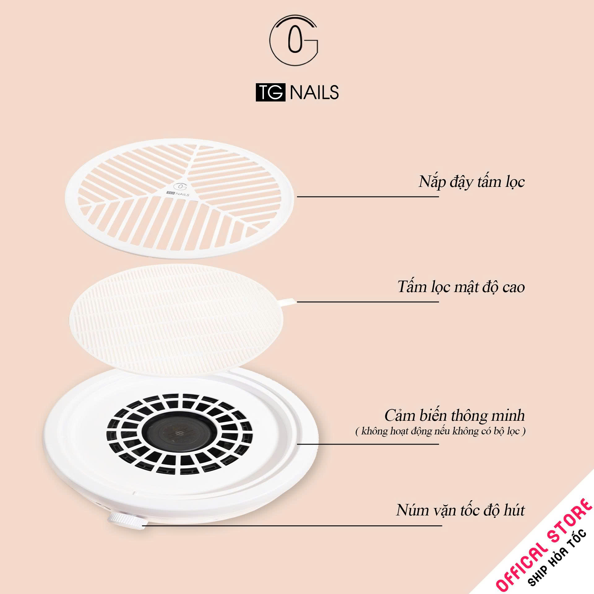 Máy hút bụi móng tay TG NAILS model WL-632