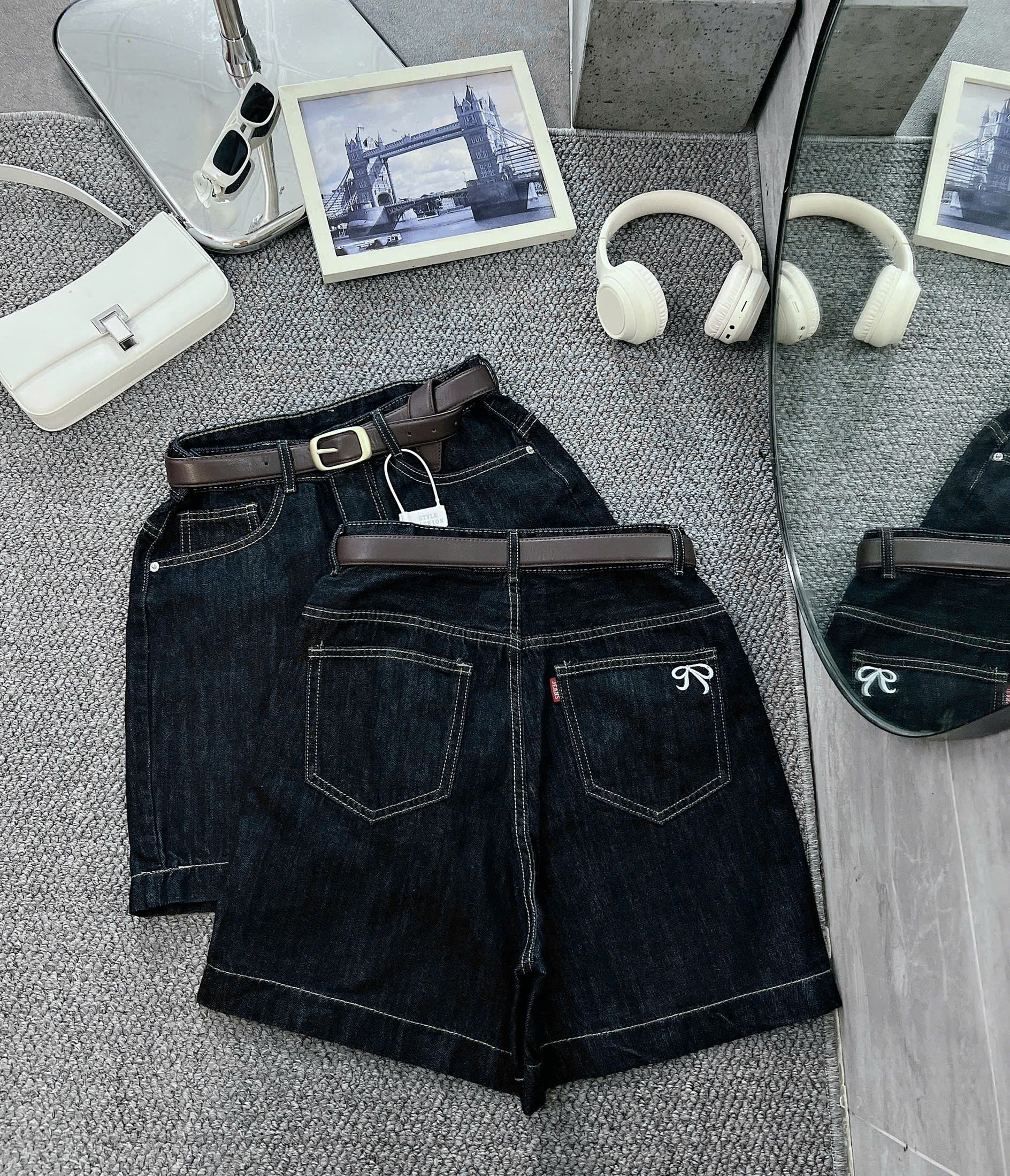 Quần short jean lửng thêu nơ bigsize QSJ049(XT) bigsize dành cho nàng mũm mĩm_thumbnail_5