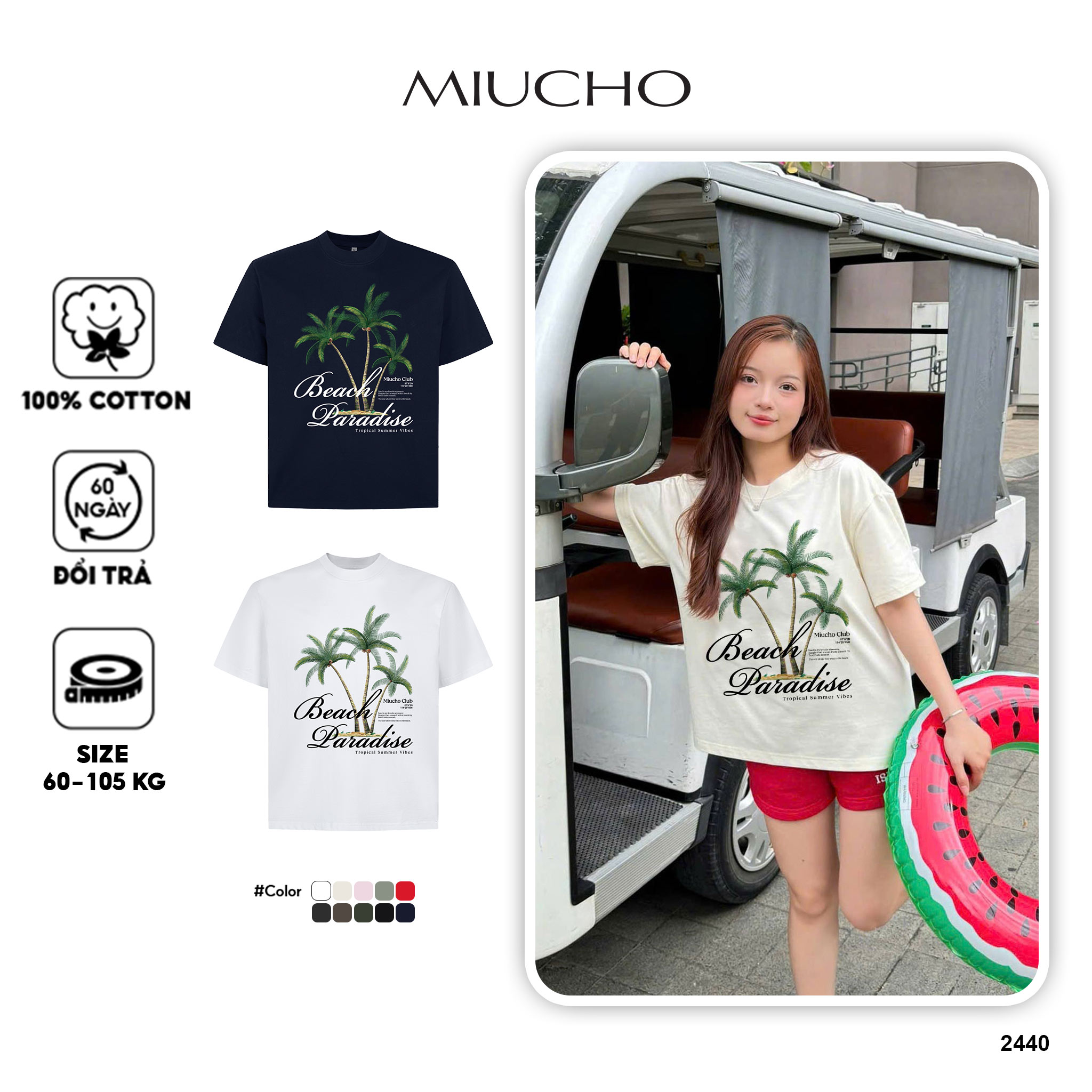 Áo thun boxy hè biển AXD2440 Miucho chất vải cotton 2 chiều cao cấp dày dặn đứng form in mix_thumbnail_1