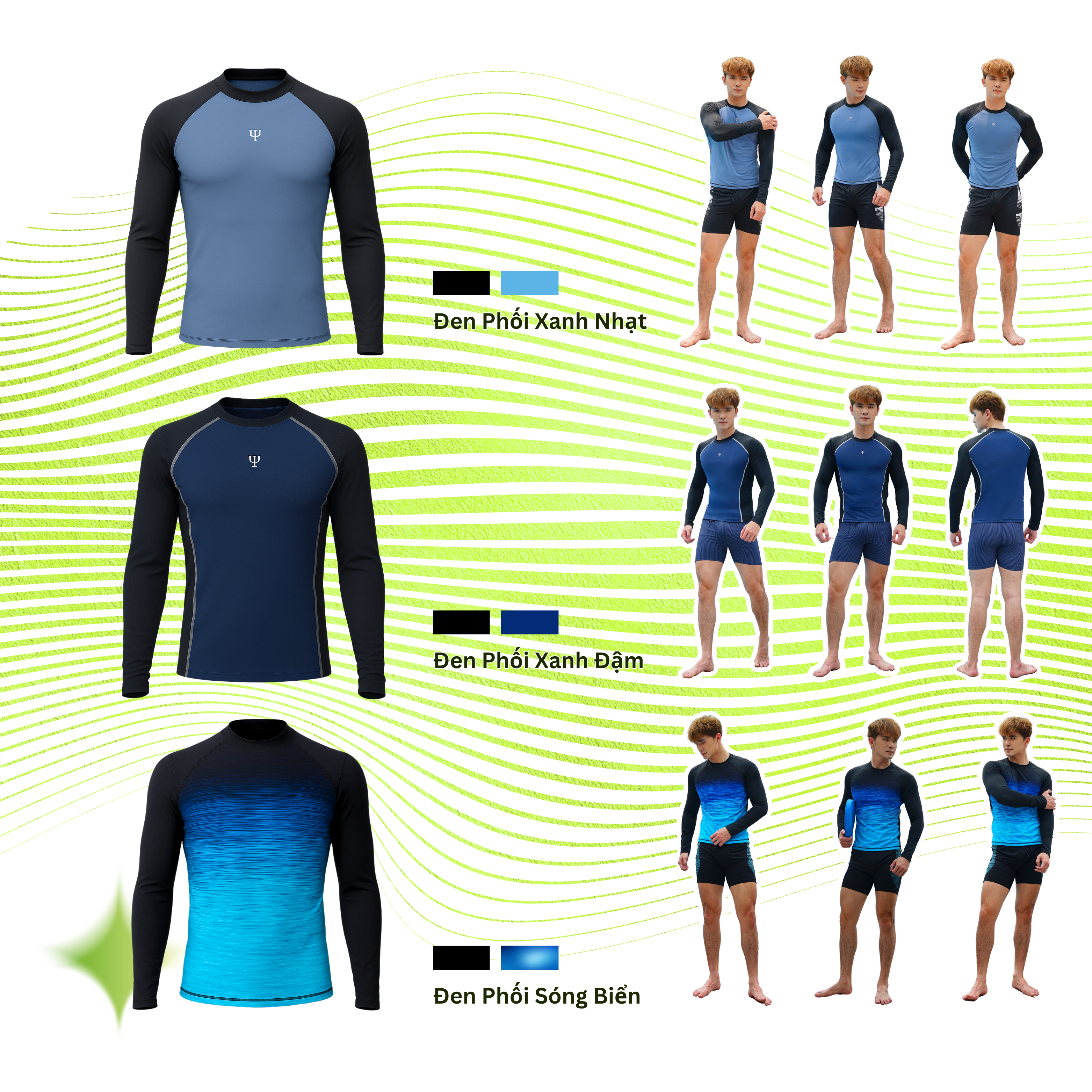 Áo Bơi Nam Narsis, Chất Liệu Vải PE, Áo Bơi Dài Tay QD25003, Chống Tia UV, Bảo Vệ Da, Thoáng Mát, Hiệu Quả_thumbnail_6