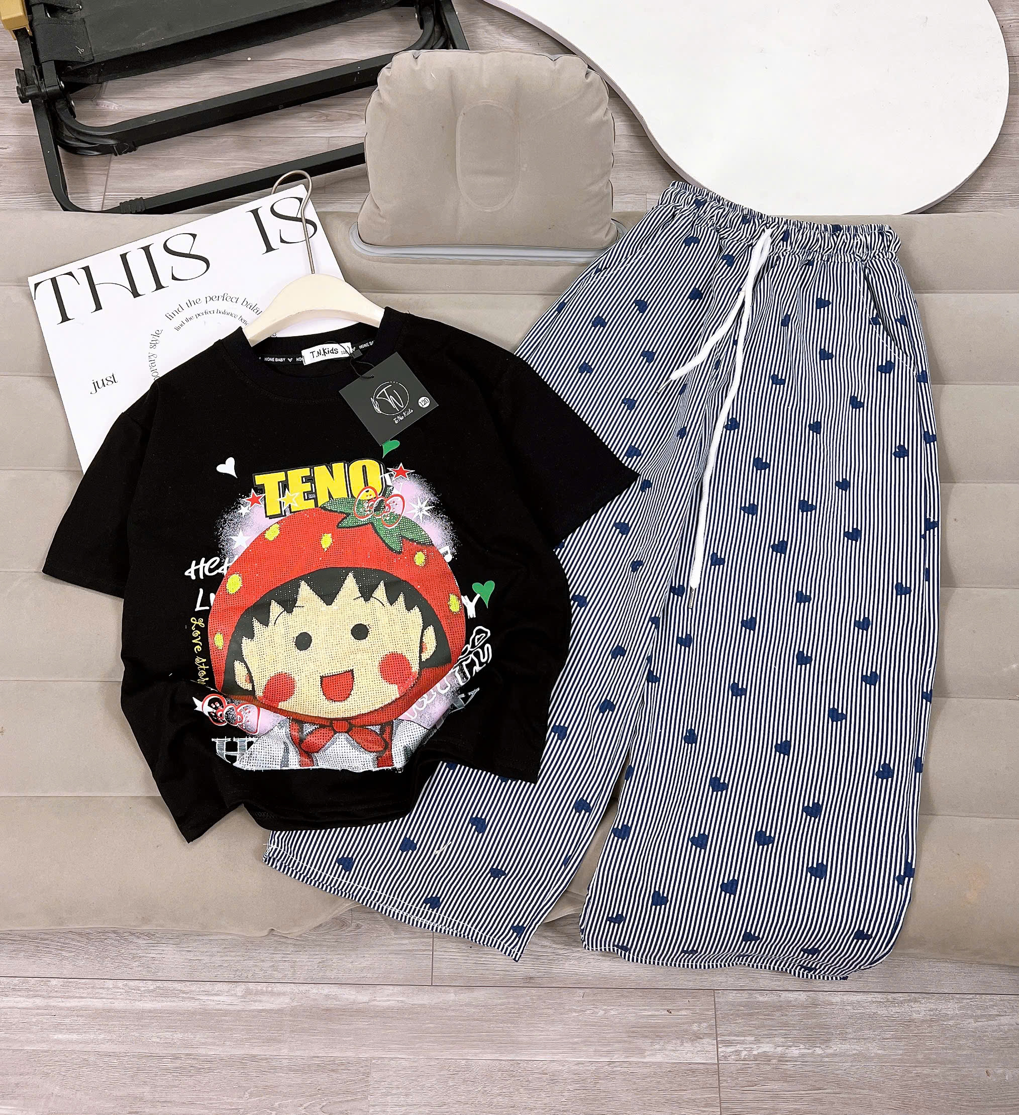 [Z62] Bộ Maruco mũ dâu_thumbnail_1