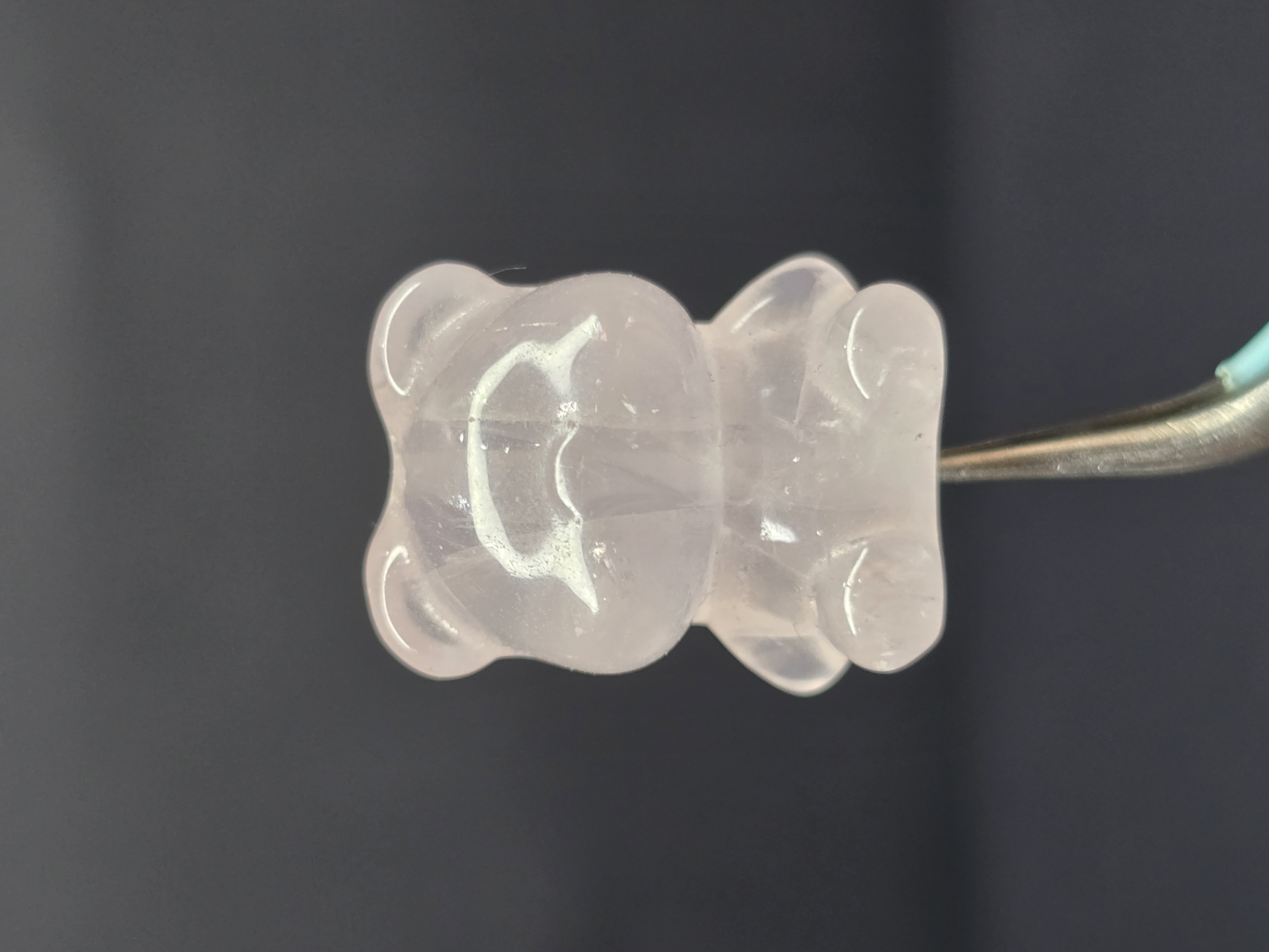 Charm Hạt Lẻ Thạch Anh Hồng - Gấu Cả Khối (Đã Xỏ Lỗ - Bán Lẻ 1 Viên)