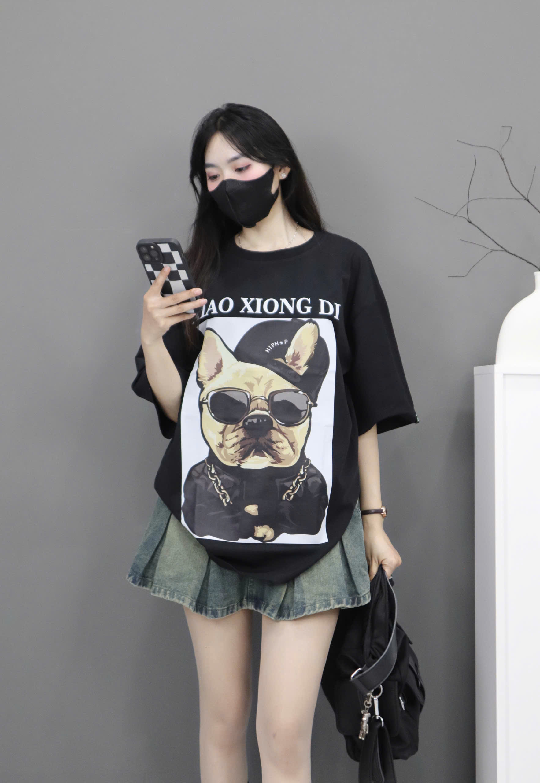 [002]Áo Thun Unisex Form Rộng Họa Tiết Hầm Hố – Chất Cotton Mịn, Nam Nữ Mặc Chuẩn Streetwear