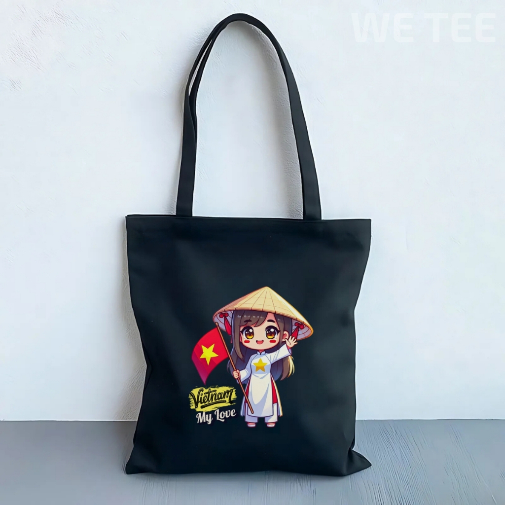Túi tote vải canvas Tự hào tôi là người Việt Nam có khoá kéo và ngăn phụ, đi học đi chơi - TOTE19_thumbnail_12