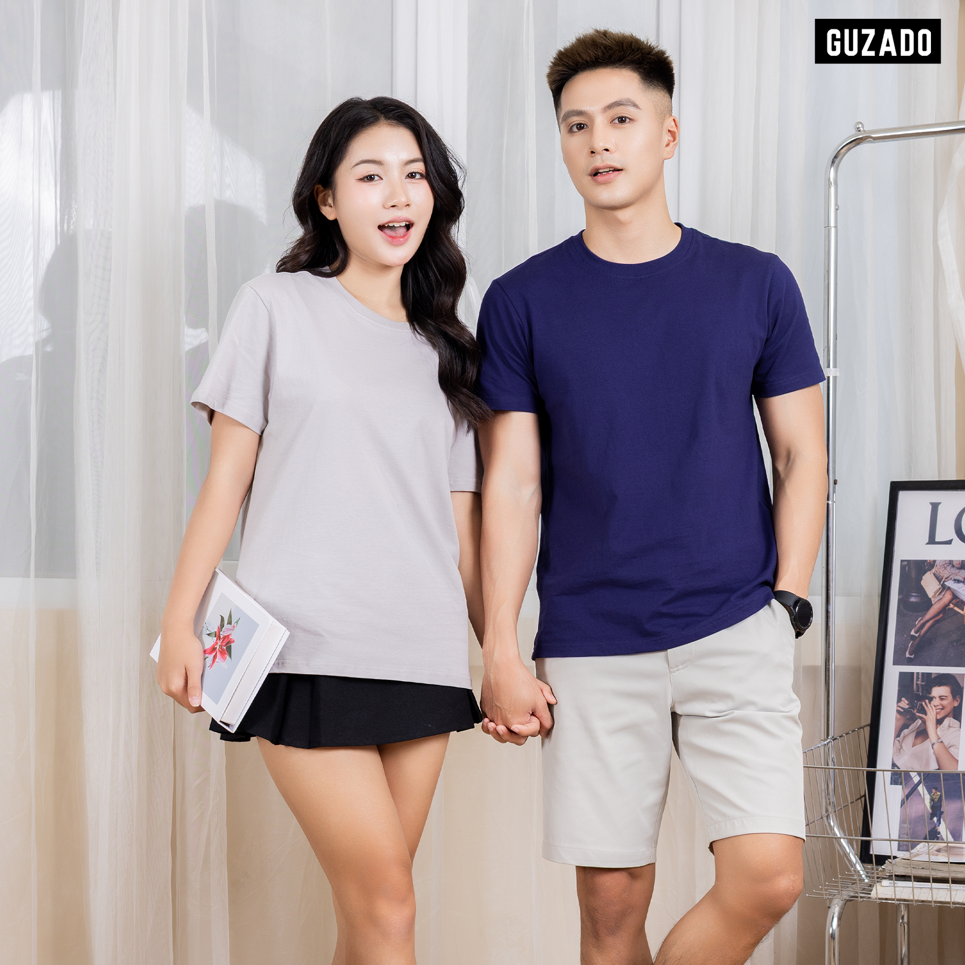 Combo 2 Áo Thun Nam GUZADO Vải Cotton 220gsm CB2GTS05_thumbnail_8