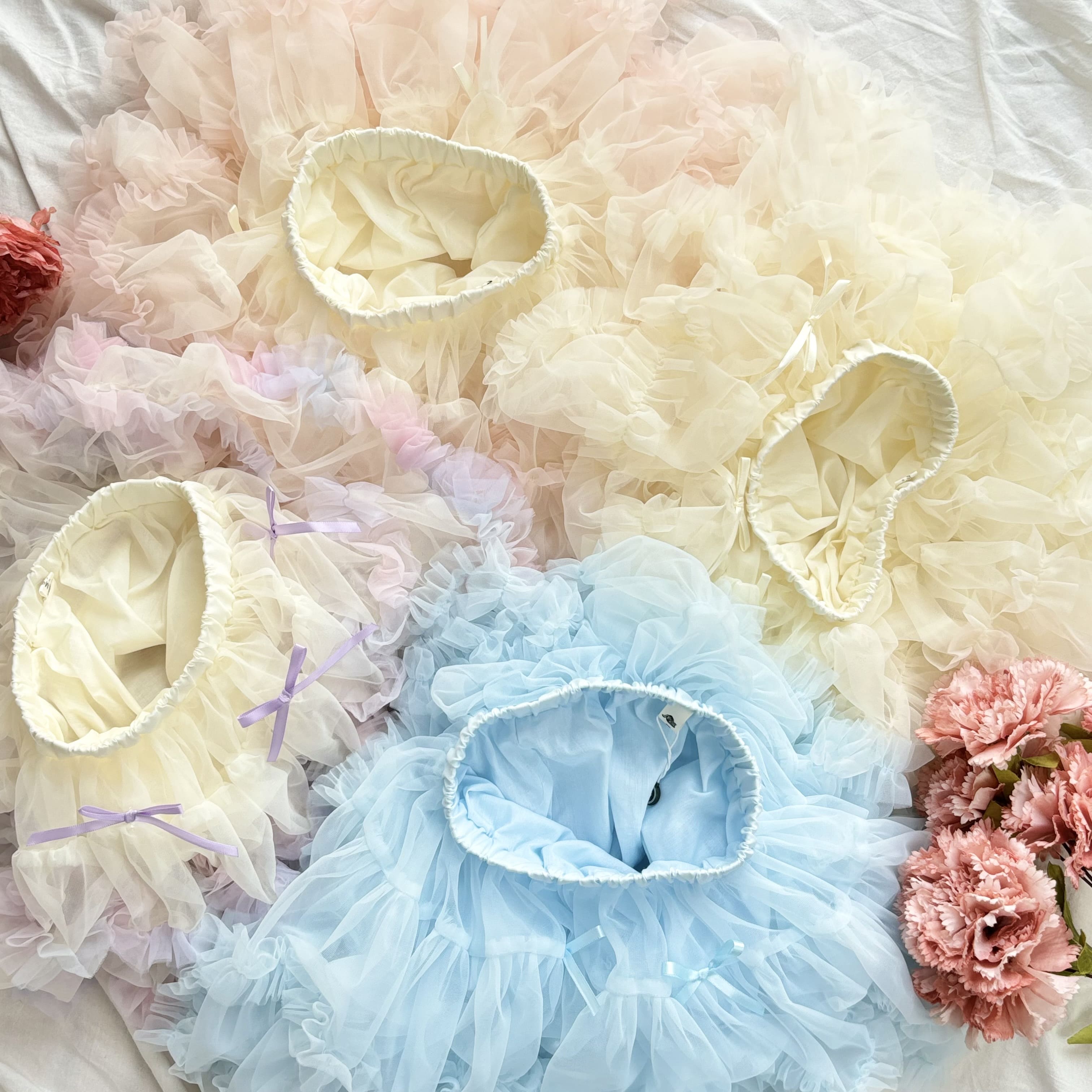 (CV1) Chân váy tutu 4 màu bồng bềnh siêu yêu cho bé gái mẫu hè 2025