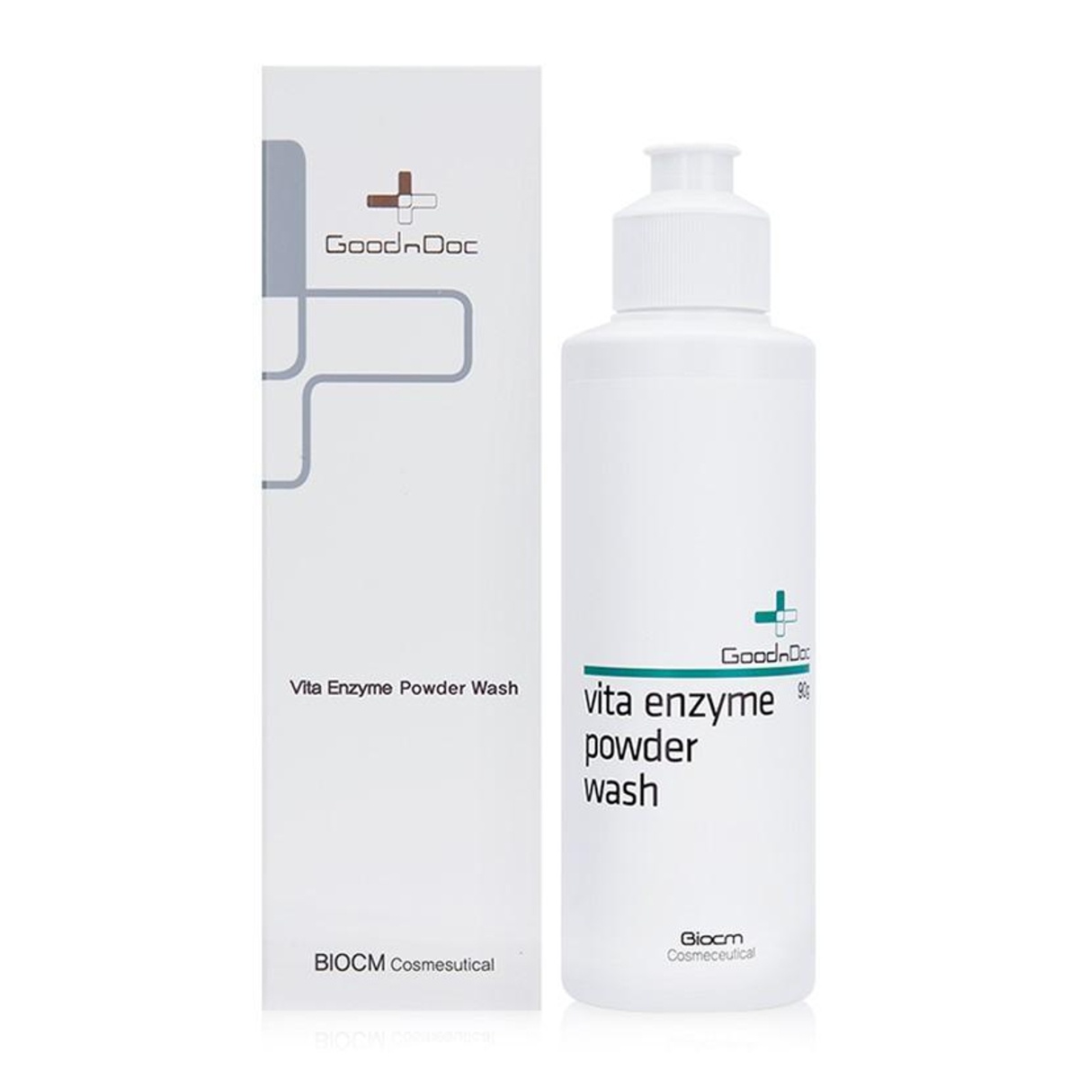 Bột rửa mặt tẩy tế bào chết 2in1 Goodndoc Vita Enzyme Powder Wash 90g