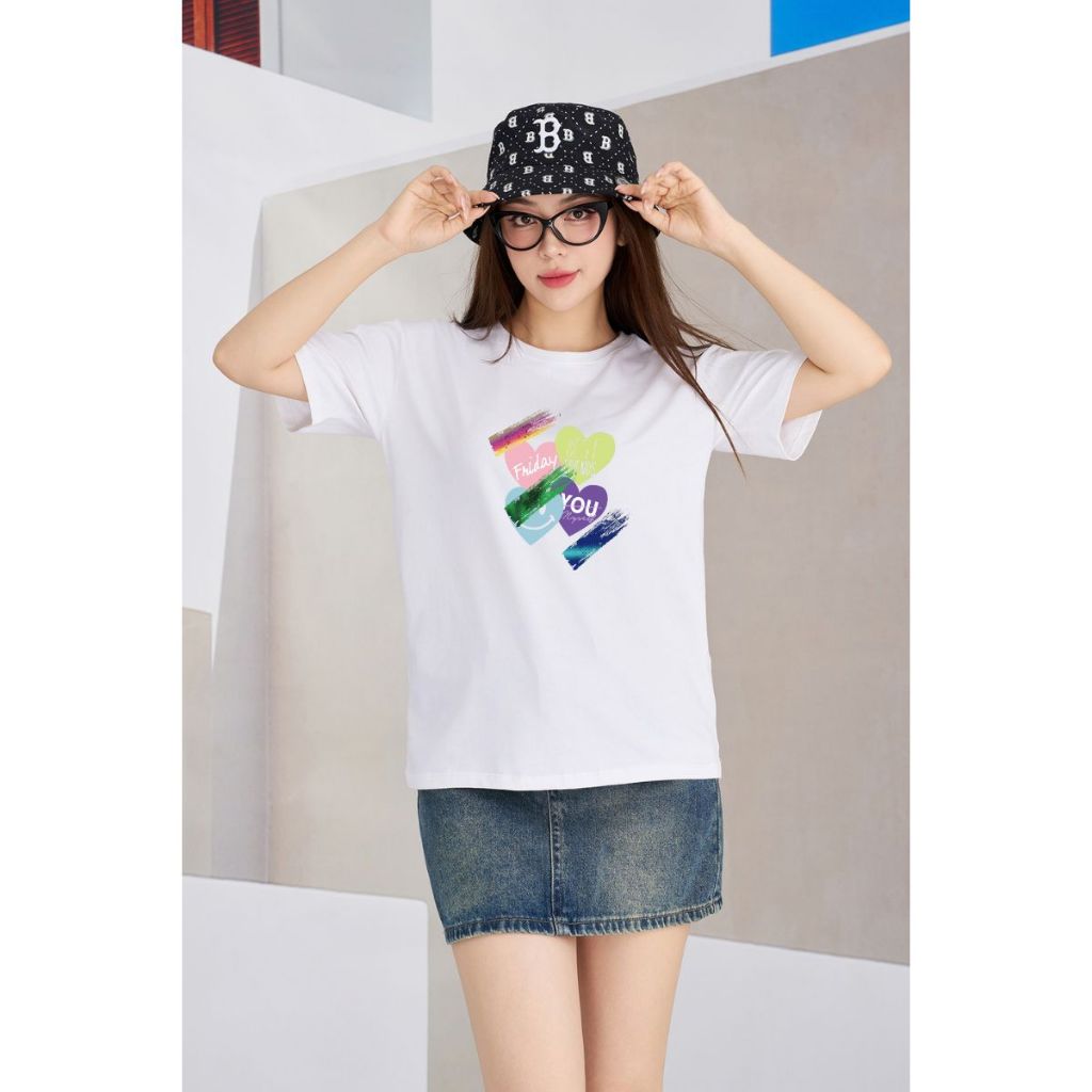 [Form Rộng] Áo thun nữ nhiều màu in hình trái tim -LOZA RT7855_thumbnail_1