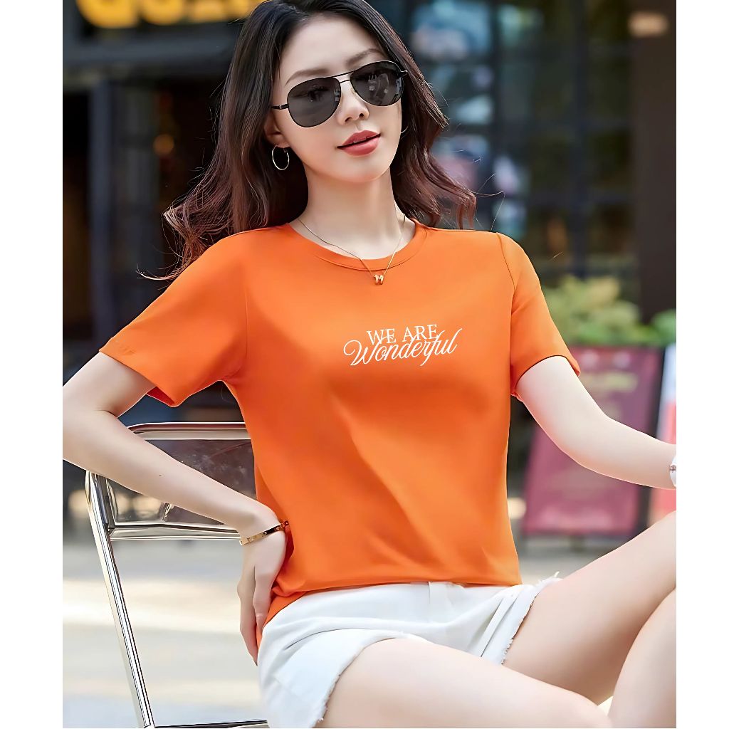 [Form Rộng] Áo thun nữ in chữ 'We are Wonderful' - LOZA RT8208_thumbnail_4