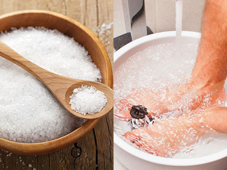 Ngâm chân nước muối - Bí quyết xua tan mỏi chân, ngủ ngon tự nhiên