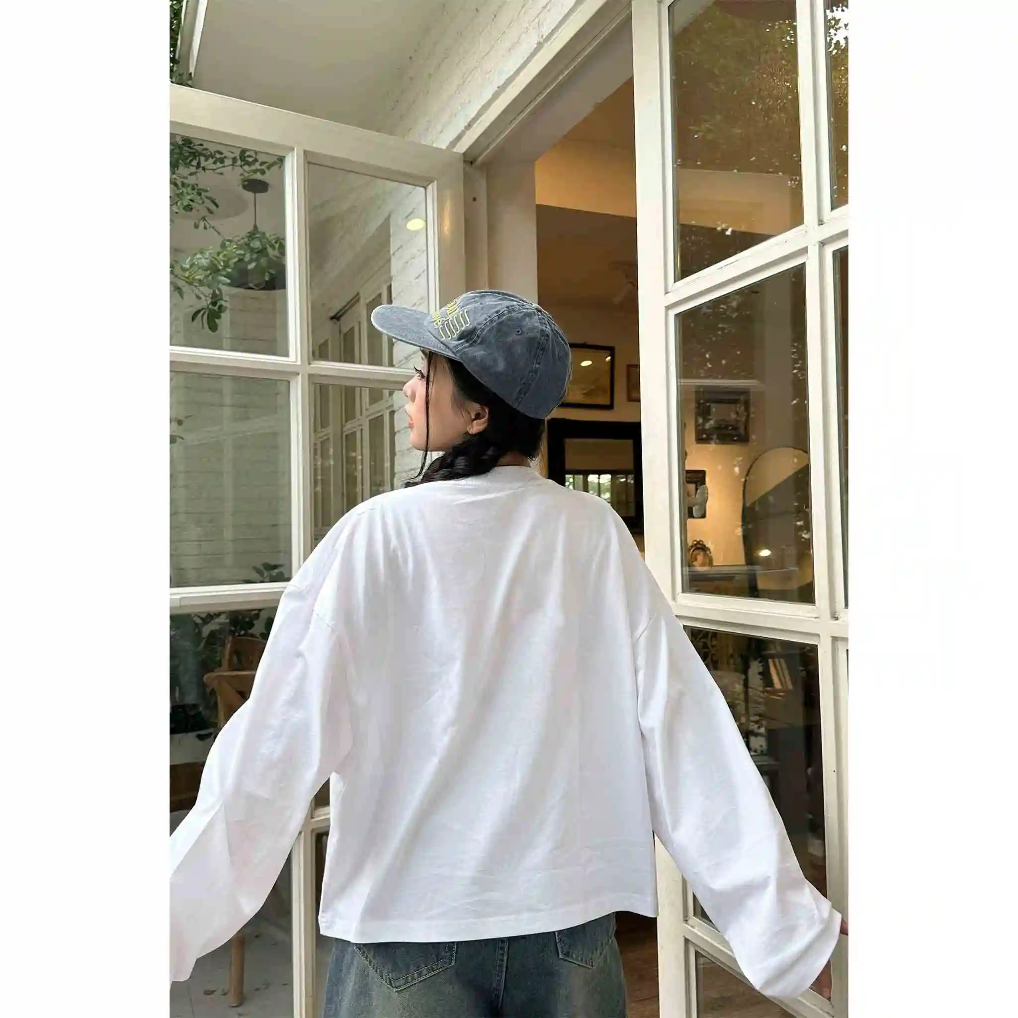 Áo thun boxy local brand Miucho vải cotton thoáng mát tay dài cổ tròn Doremon in mix 2771_thumbnail_5