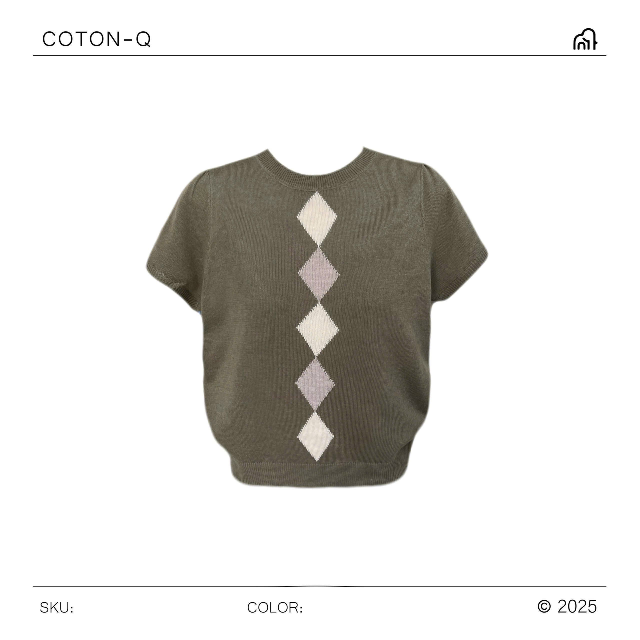 HA616 Áo len cổ tròn ( NÂU RÊU )