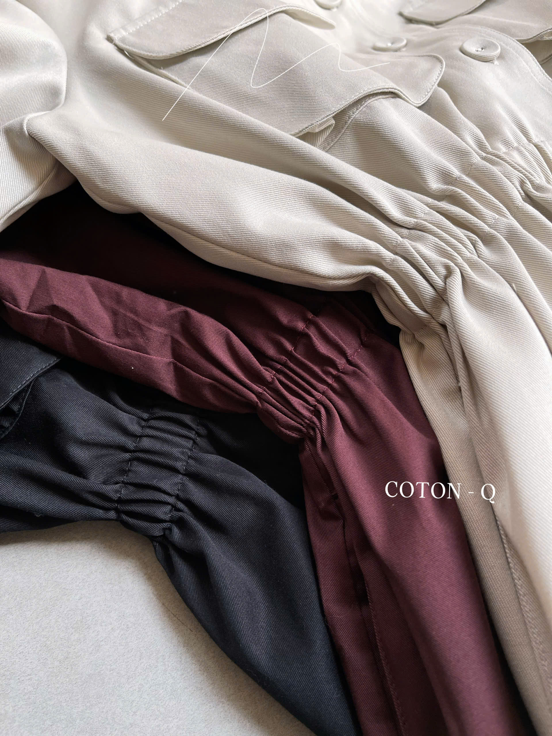 Đầm nữ Coton Q nhún 2 túi ( BE )_thumbnail_9