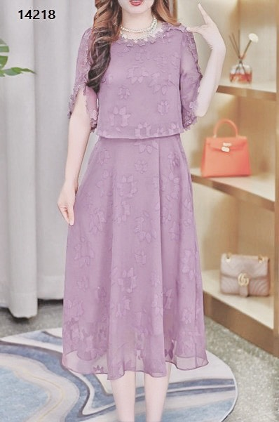 14846-Đầm liền giả rời màu tím nhạt 14218  (hồng nhung)_thumbnail_0
