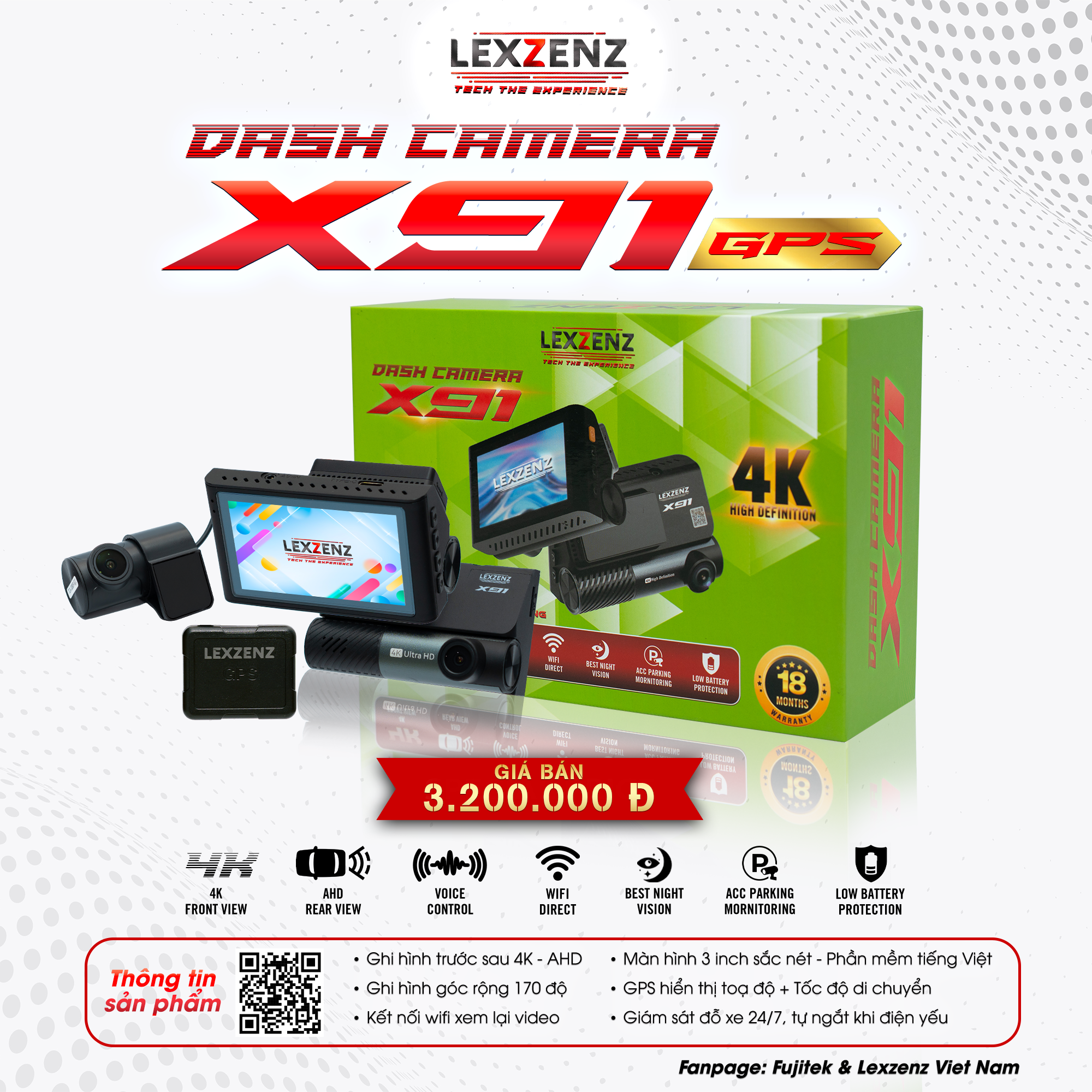 Camera hành trình Lexzenz X91 GPS