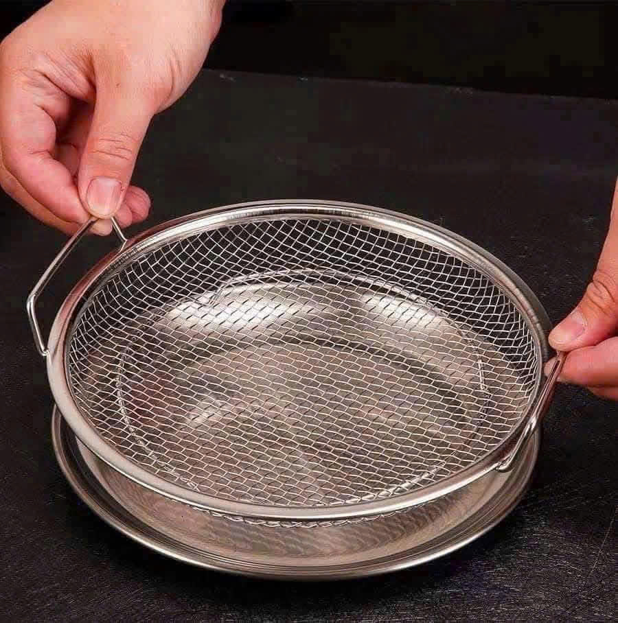 Bộ khay ráo dầu inox - Sz 22cm_thumbnail_7