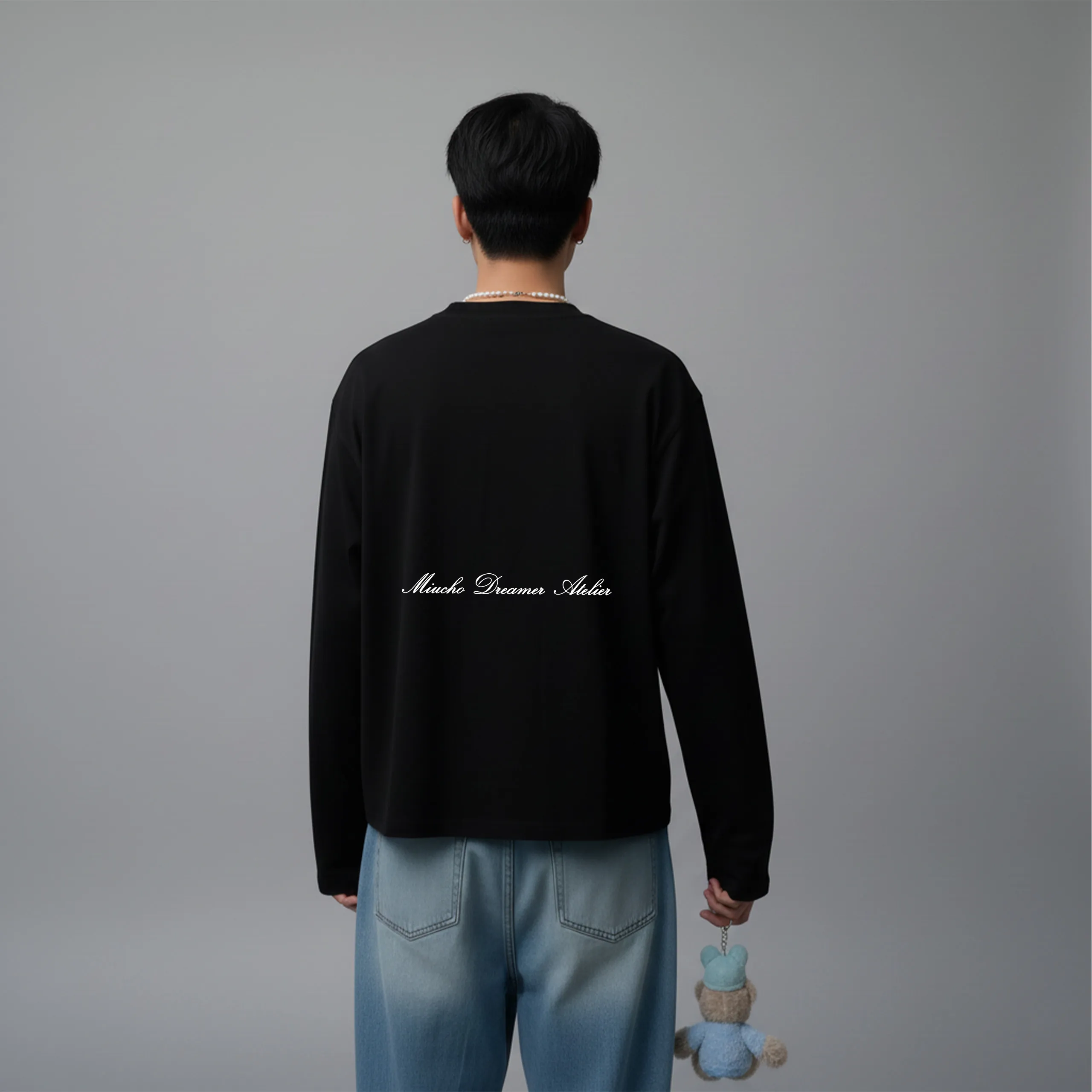 Áo phông boxy tay dài Miucho Club cotton 2 chiều thoáng mát in chữ COLLECTIVE 2679_thumbnail_6
