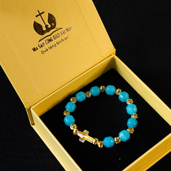 Vòng mân côi đá 10ly cách vàng TG phale áo mẫu 11