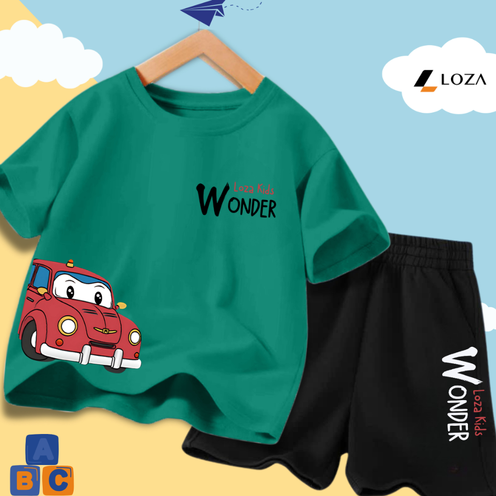 Bộ đồ bé trai in hình 'ô tô Wonder'  - Loza Kids SB295_thumbnail_2