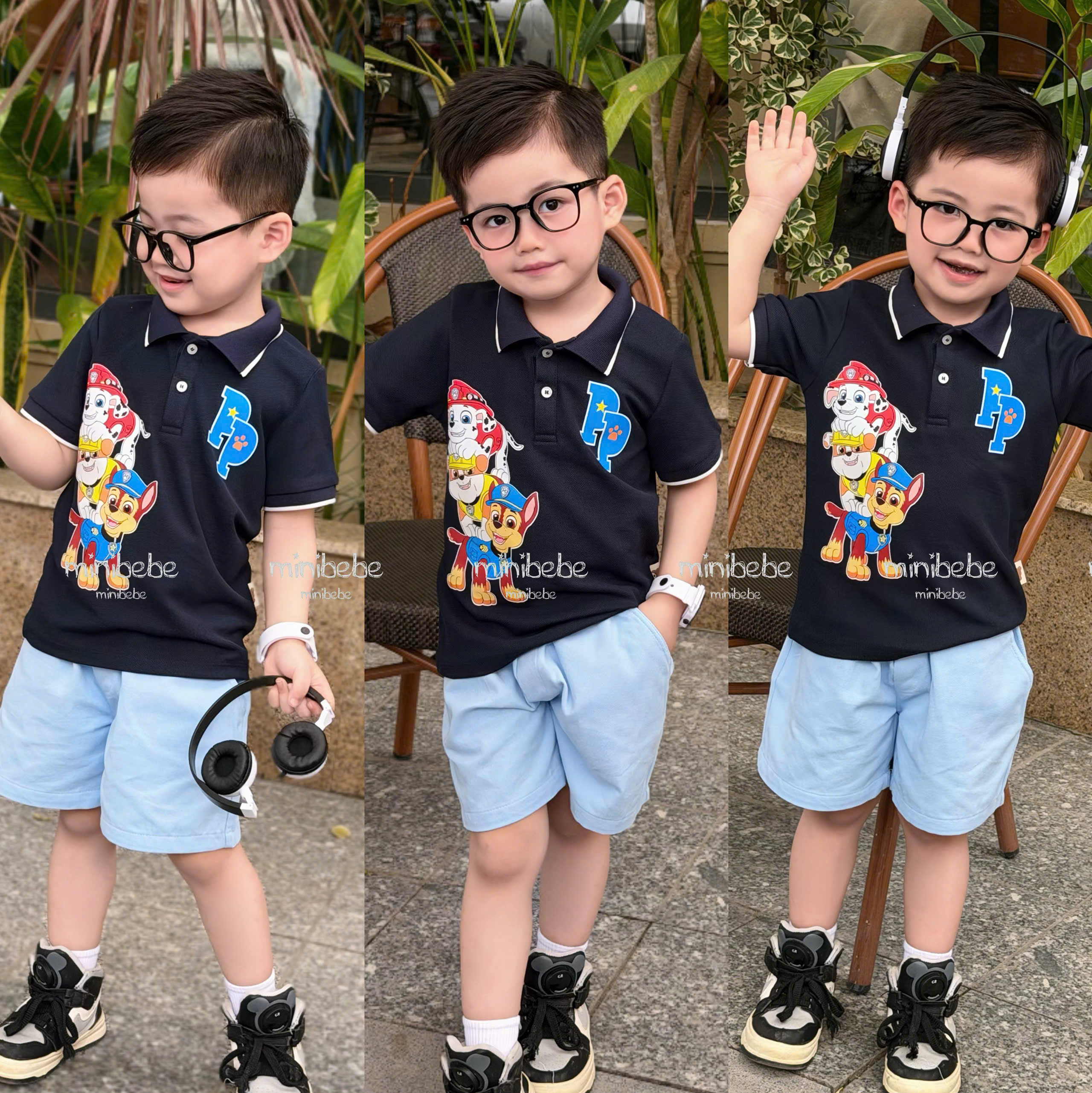 G43 BỘ POLO PP XANH- A117.1793