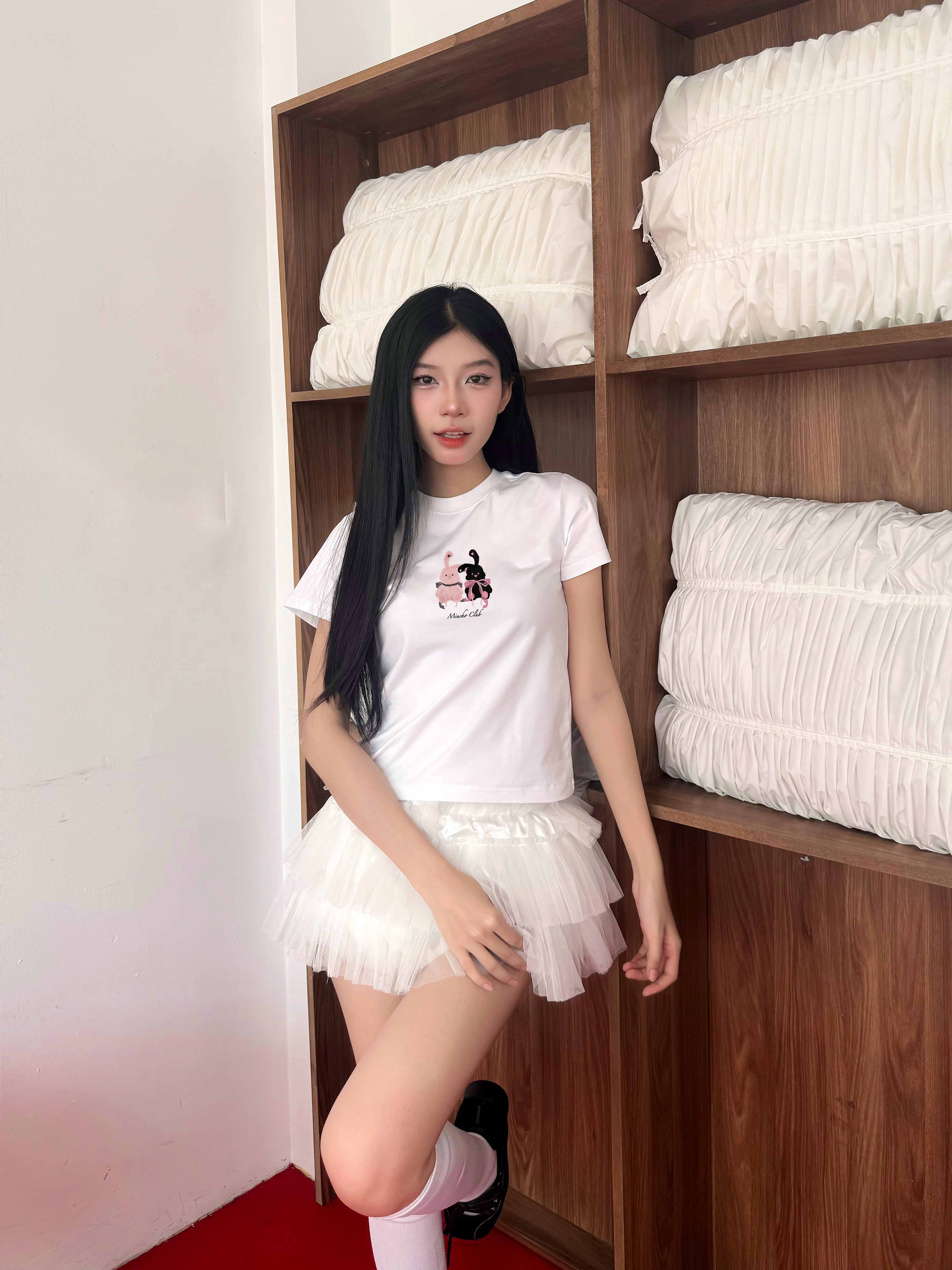 Áo baby tee tết cổ tròn vải cotton 4c co giãn thoáng mát 1833 Miucho in mix_thumbnail_5