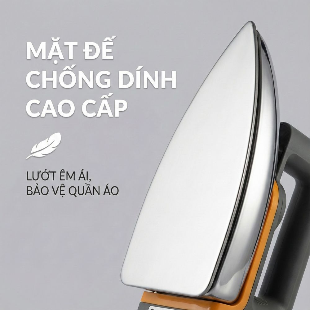 Bàn ủi khô Kachi MK423 1000W - Là phẳng mọi nếp nhăn, an toàn cho mọi loại vải_thumbnail_4