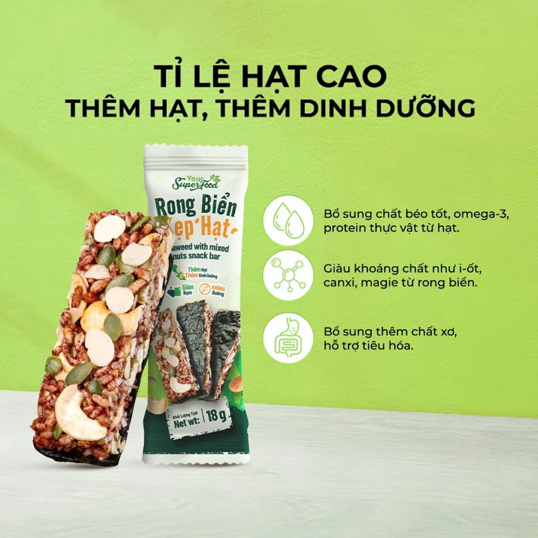 Hộp Rong Biển Kẹp Hạt (16 thanh)