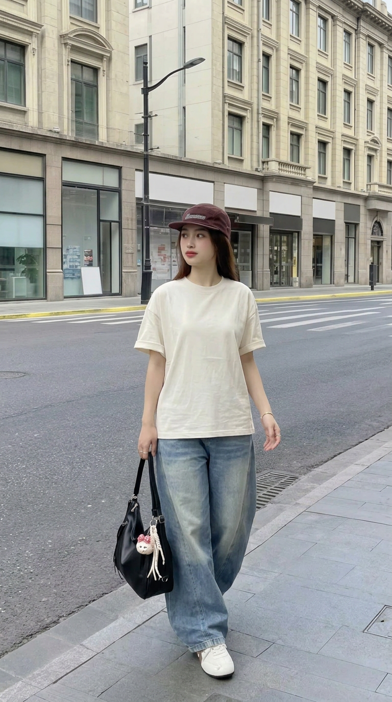 Áo thun trơn unisex form boxy AXT01 Miucho chất vải cotton co giãn 2 chiều_thumbnail_3