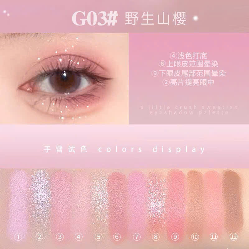 [GOGO TALES] Bảng phấn mắt 12 ô Gogotales Little Crush Sweetish (GT876)_thumbnail_8