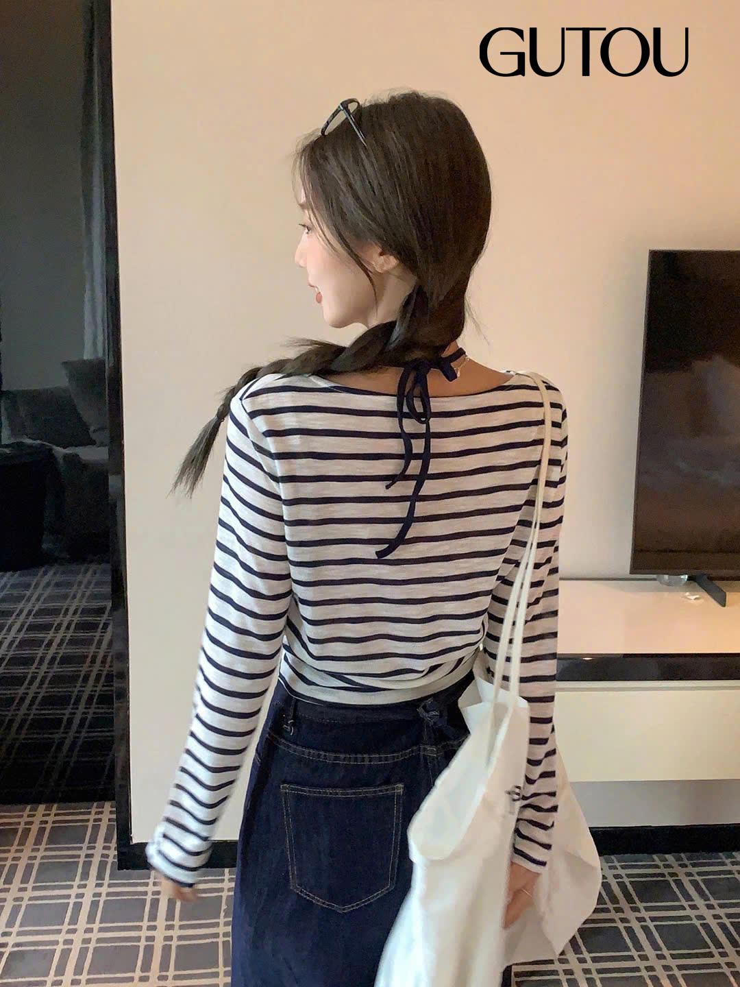 [ GUTOU ] Áo Dài Tay Kẻ Sọc Amelie_thumbnail_5