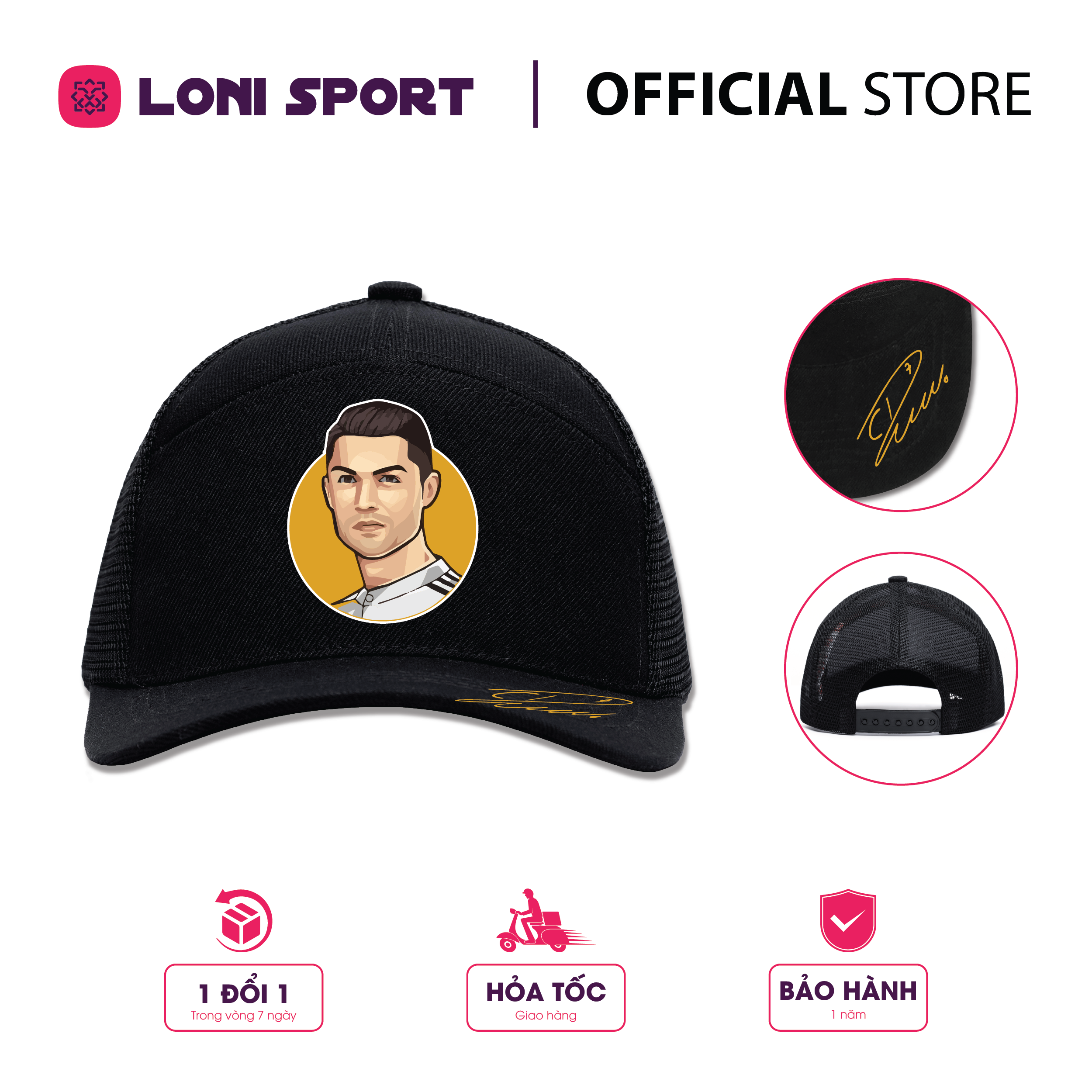 Nón lưỡi trai phối lưới - đen_thumbnail_9