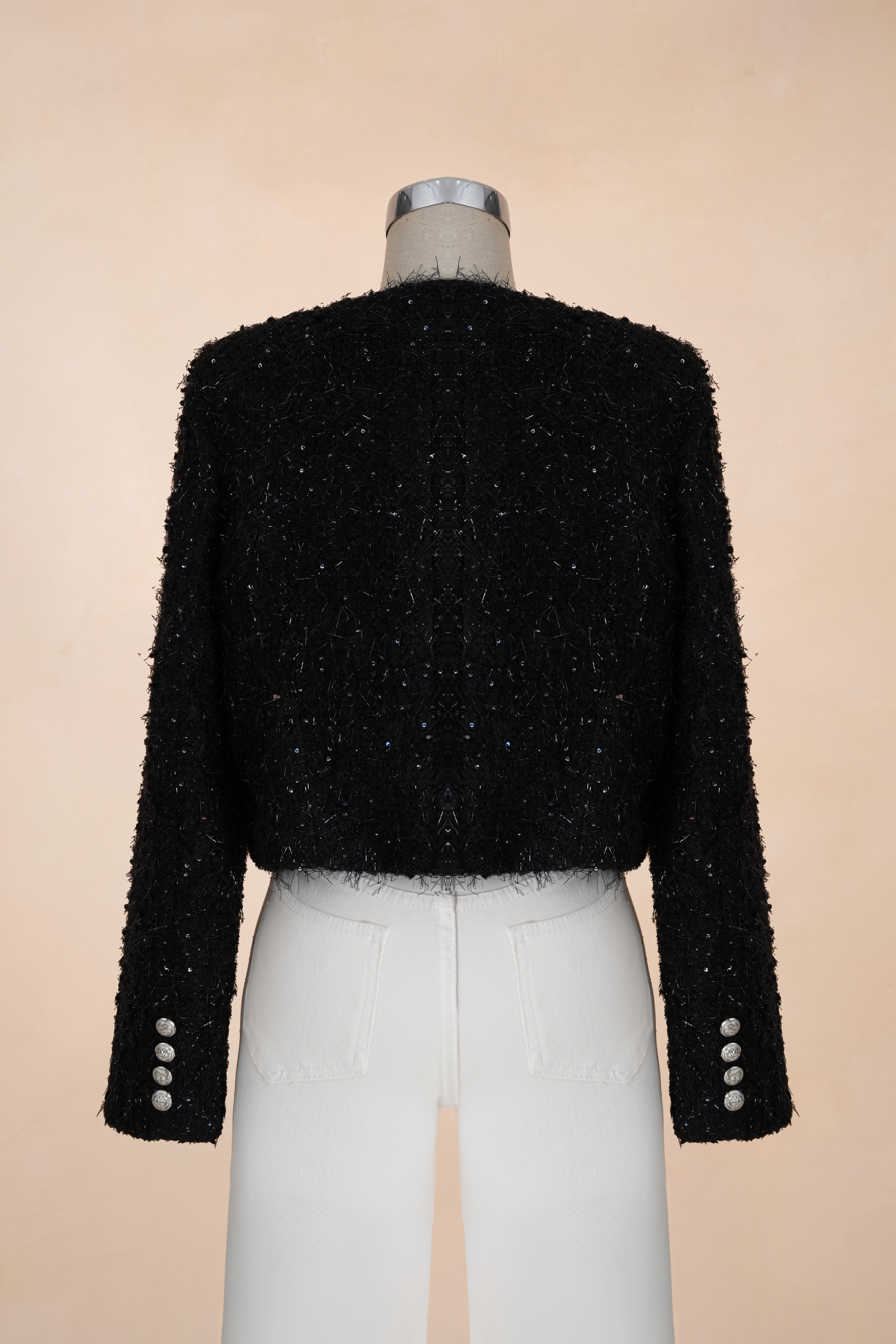 Áo Dạ Nhũ Lông 3 Cúc 6666