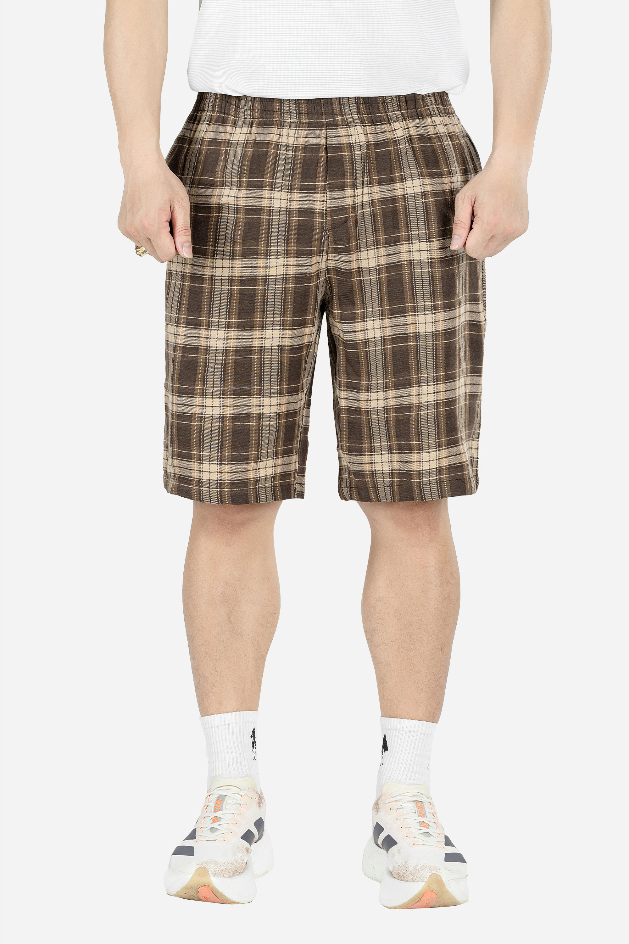 Quần Soọc Kẻ Caro Nam Trung Niên ANCHI Chất Liệu Cotton Dáng Suông Dài Qua Gối Màu Xanh Đậm_thumbnail_30