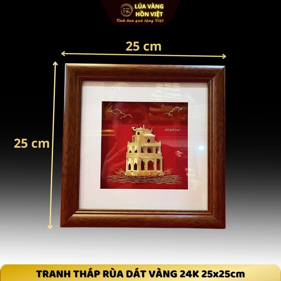 TRANH THÁP RÙA DÁT VÀNG 24K 25x25cm_thumbnail_5
