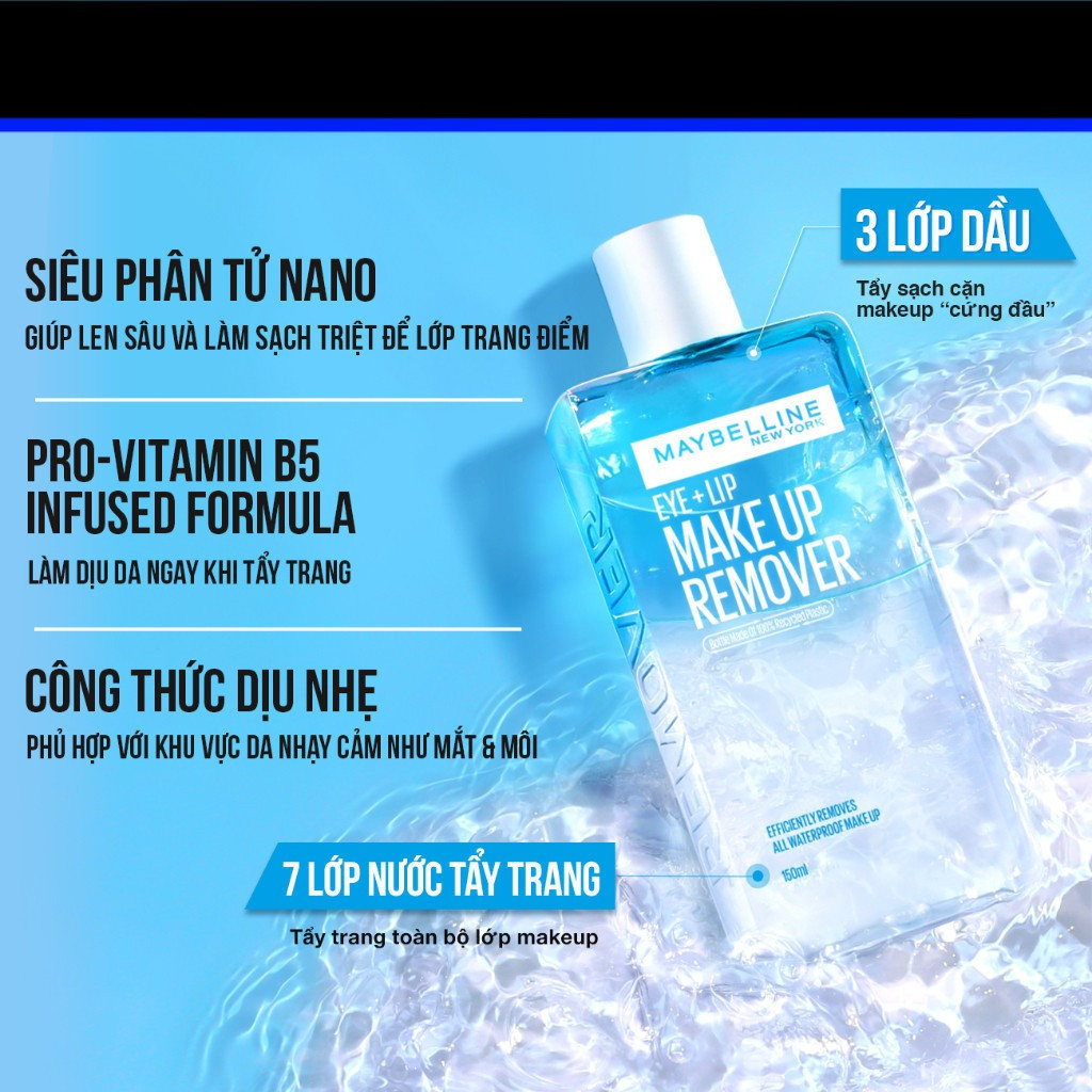 [MAYBELLINE] Nước tẩy trang mắt & môi Maybelline 40ml 150ml_thumbnail_2