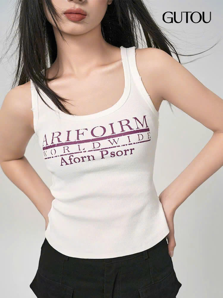 [ GUTOU ] Áo Ba Lỗ Thun Gân In Chữ Power_thumbnail_1