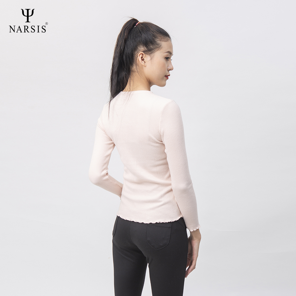 ÁO THU ĐÔNG NỮ L0074 NARSIS VẢI LEN COTTON ẤM ÁP, THOÁNG MÁT, GIỮ ẤM TỐT, MỀM MẠI_thumbnail_2