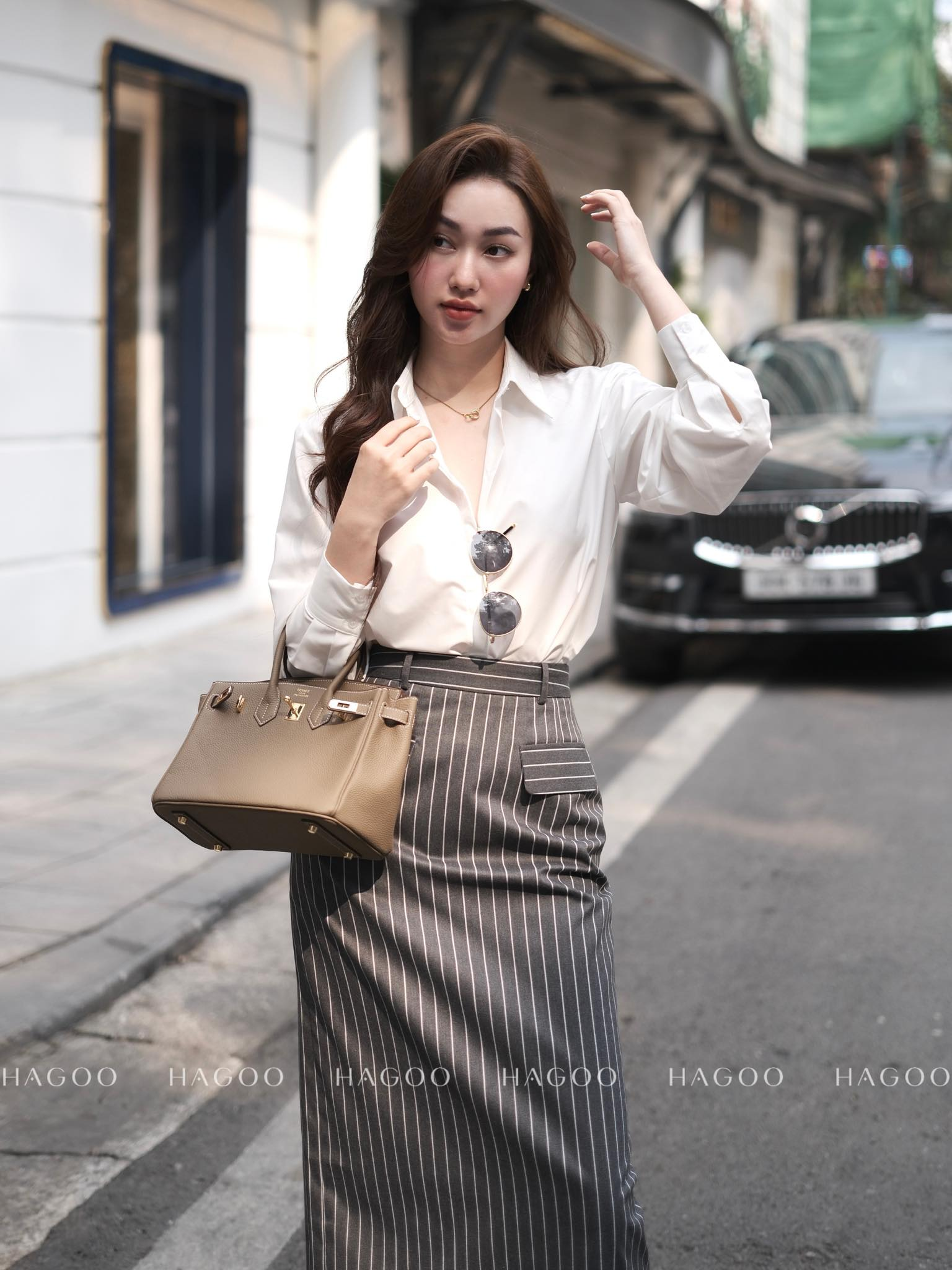 Chân váy kaki sọc ghi chì HAGOO_thumbnail_2